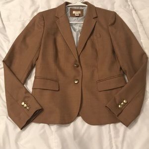 J. Crew camel blazer, size 6. NWOT